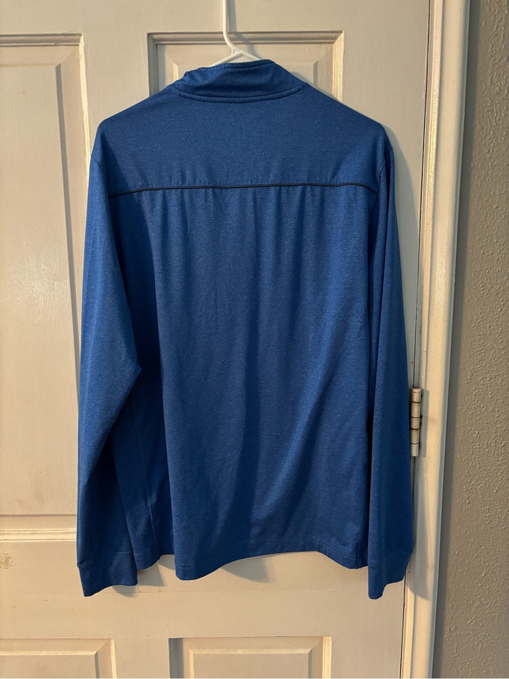 johnnie-O Men's Blue 1/4 Zip Mock Neck Long Sleeve Stretch Pullover Tee L - Picture 4 of 5